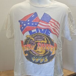 Vintage White Lynyrd Skynyrd Concert Shirt, 1993.
